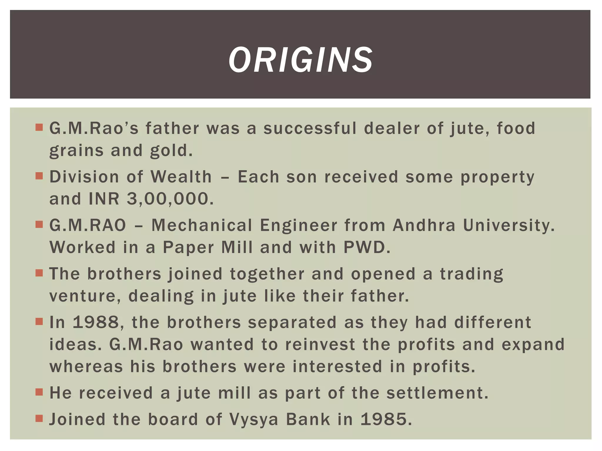 Gmr group family business ppt | PPTX