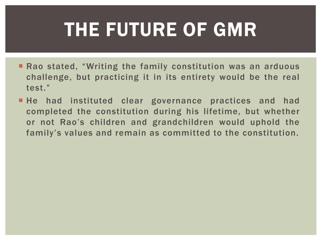 Gmr Group Family Business Ppt PPT