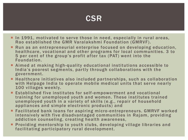 Gmr Group Family Business Ppt PPT