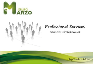 Professional Services 
Servicios Profesionales 
Septiembre 2014 
 
