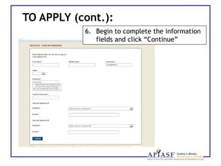 Api Asfa 2 Introduction to the Gates Millennium Scholars Program | PPTX