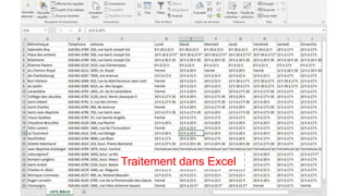 Traitement dans Excel
 