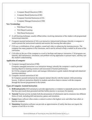 General methods of teaching | PDF