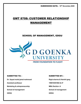 CRM of TATA Motors & Mahindra and Mahindra. | PDF