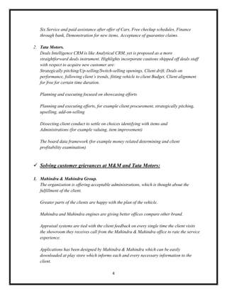 CRM of TATA Motors & Mahindra and Mahindra. | PDF