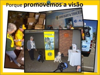 Porque promovemos a visão
 