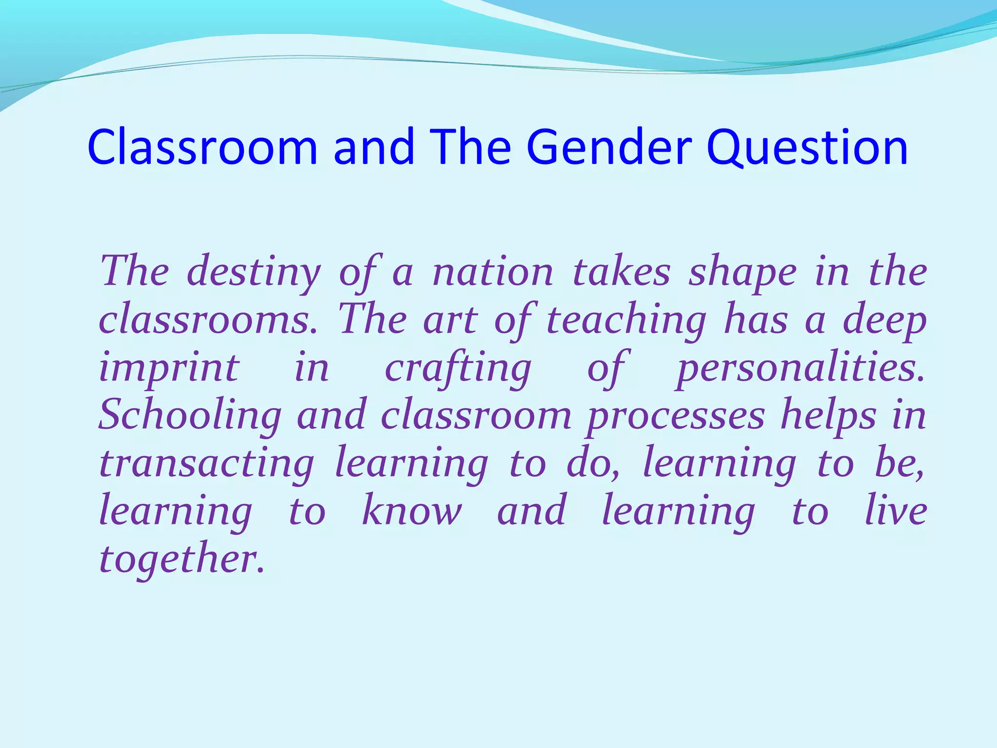 Gender Mainstreaming Through Education | PPT
