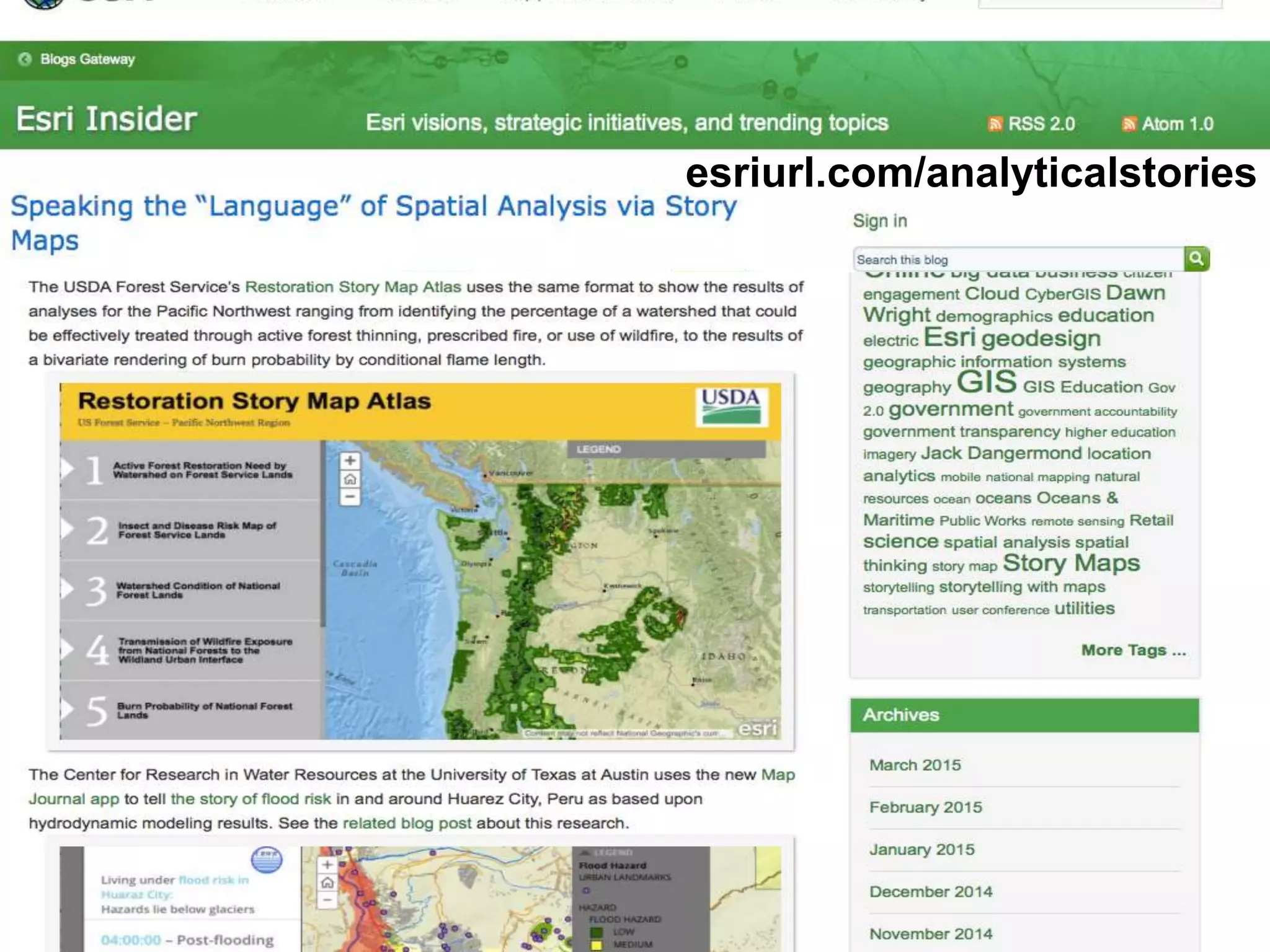 esriurl.com/analyticalstories
 