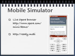 GMU/DAU Mobile Learning Workshop