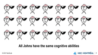 © 2015 Tech3Lab 7
All Johns have the same cognitive abilities
 