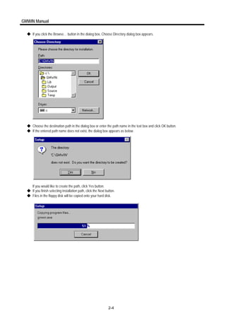 Gmwin manual(2000.09.29)(eng)x | PDF