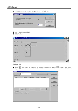 Gmwin manual(2000.09.29)(eng)x | PDF