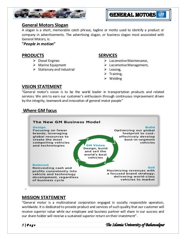 Final Analysis Paper On General Motors Rheingau Com