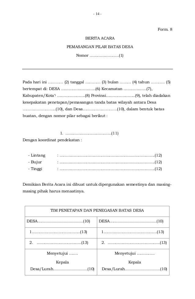Permendagri 45/2016 ttg Penetapan & Penegasan Batas Desa