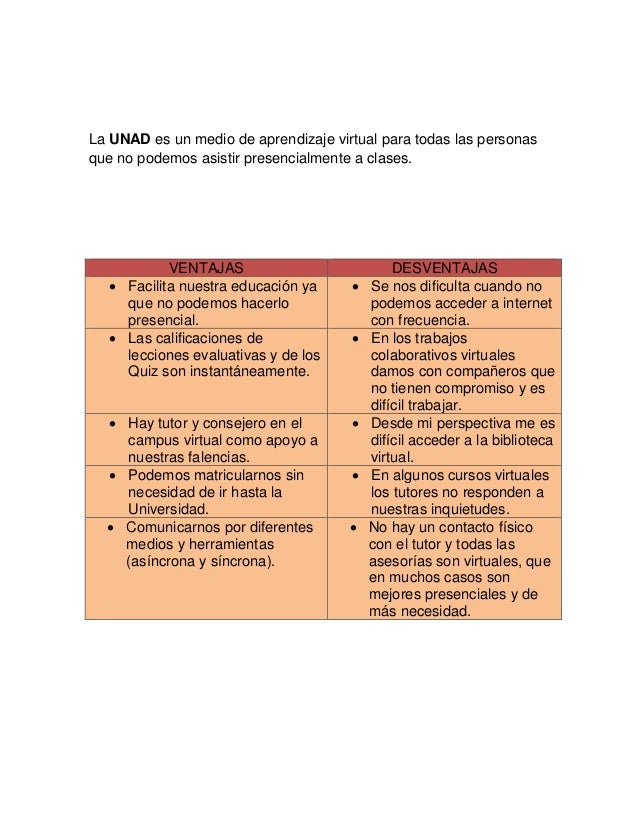 VENTAJAS Y DESVENTAJAS DEL CAMPUS VIRTUAL.