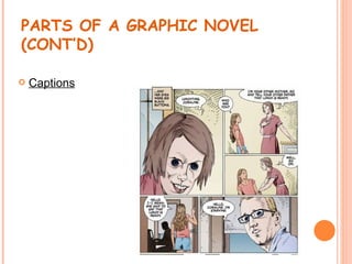 PARTS OF A GRAPHIC NOVEL
(CONT’D)

   Captions
 