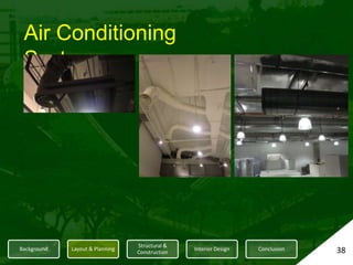 Predominantly grey tones used for walls, floors and seats 22