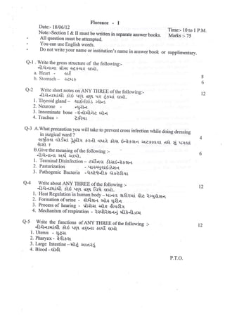 GNC FIRST YEAR GNM OLD EXAMINATION PAPER.pdf