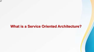27
What is a Service Oriented Architecture?
 