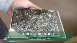 GNEISS DIORITICO
Emanuele Macciola 3°E
 