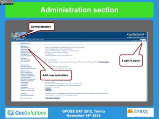Administration section

Administration




                                            Login/Logout




       Add new met...