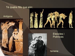 Com a recompensa, els habitants del poble li donen la mà de Iocasta, que s'acaba de quedar vídua, i es converteix en sobir+a de Tebes. 