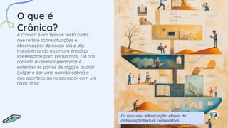 Gênero Crônica: uma viagem pelo mundo da leitura | PDF