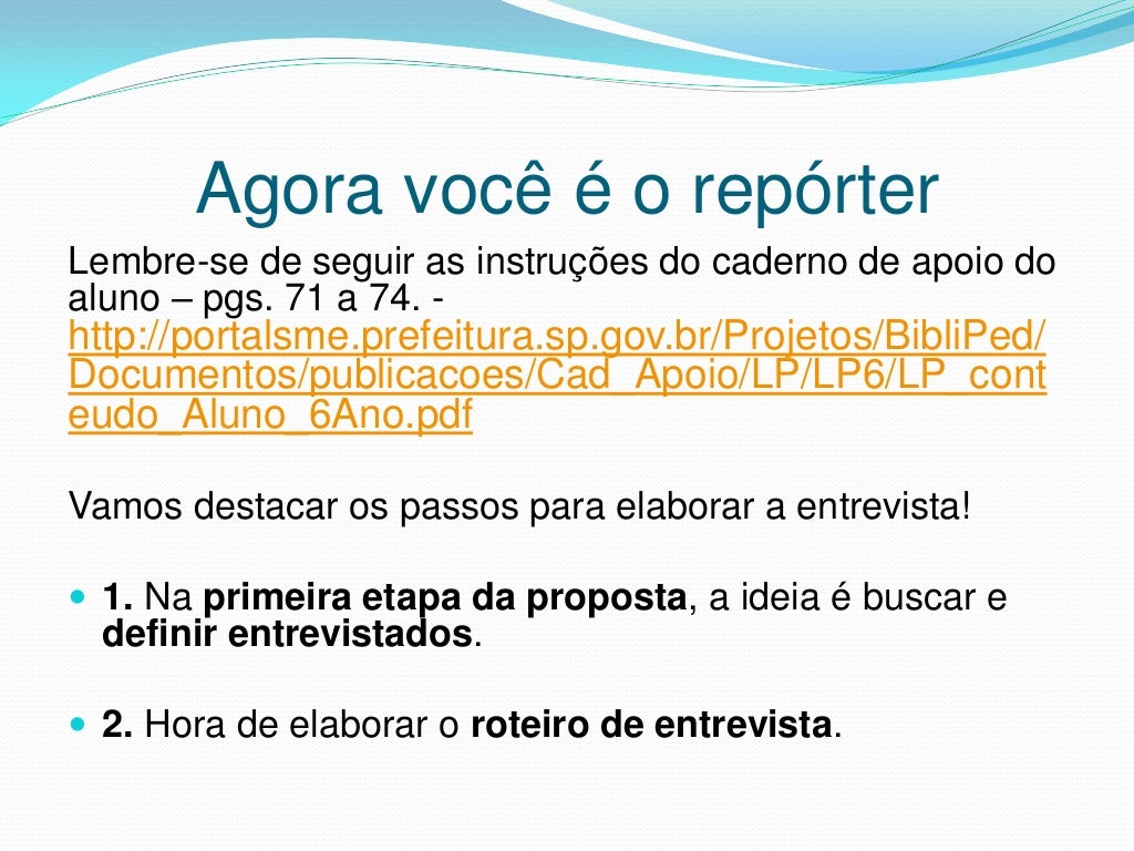A Qual Genero A Entrevista Se Assemelha
