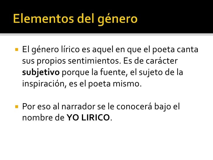 Género lirico poético