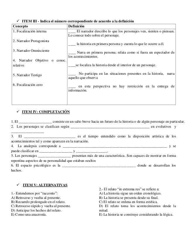 Guía de ejercicio genero narrativo