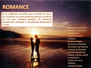 Bésame y abrázame...
Bésame y abrázame,
marido mío,
y daros he en la
mañana
camisón limpio.
Yo nunca vi hombre
vivo estar tan muerto
ni hacer el dormido
estando despierto:
andad, marido, alerta
y tened brío
y daros he en la
mañana
camisón limpio.
 
