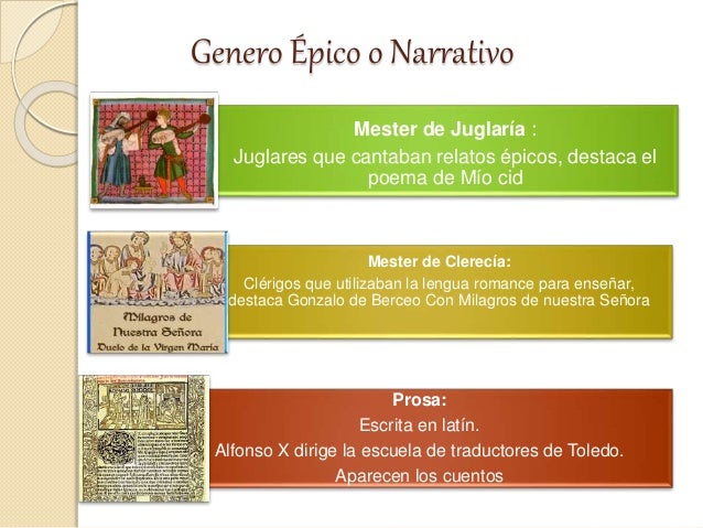 Géneros literarios de la literatura medieval