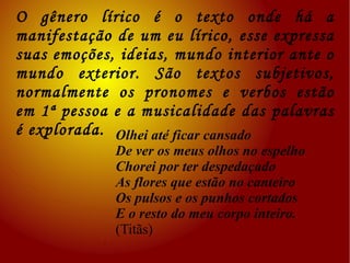 Gênero lírico 
