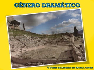 GÊNERO DRAMÁTICO O Teatro de Dionísio em Atenas, Grécia 