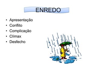 ENREDOApresentaçãoConflitoComplicaçãoClímaxDesfecho