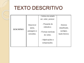 TEXTO DESCRITIVO
 