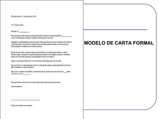 MODELO DE CARTA FORMAL 