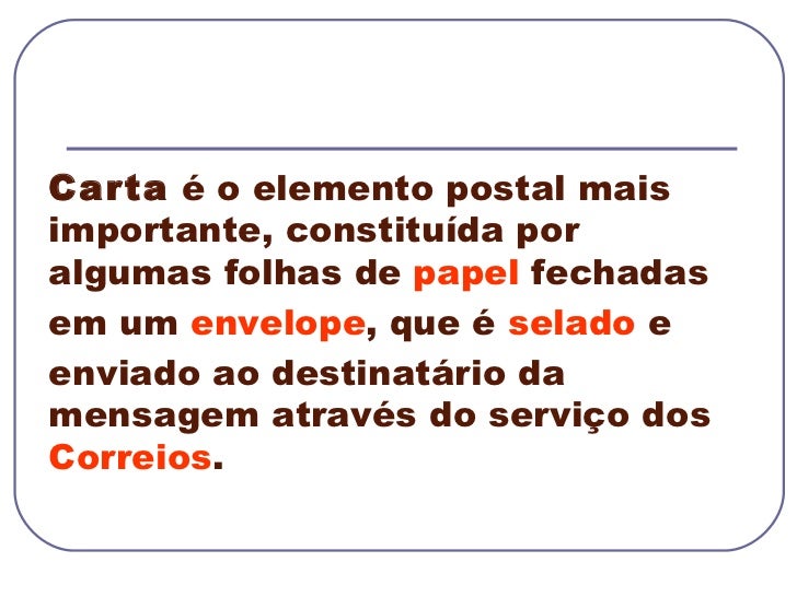 GêNero Textual Carta