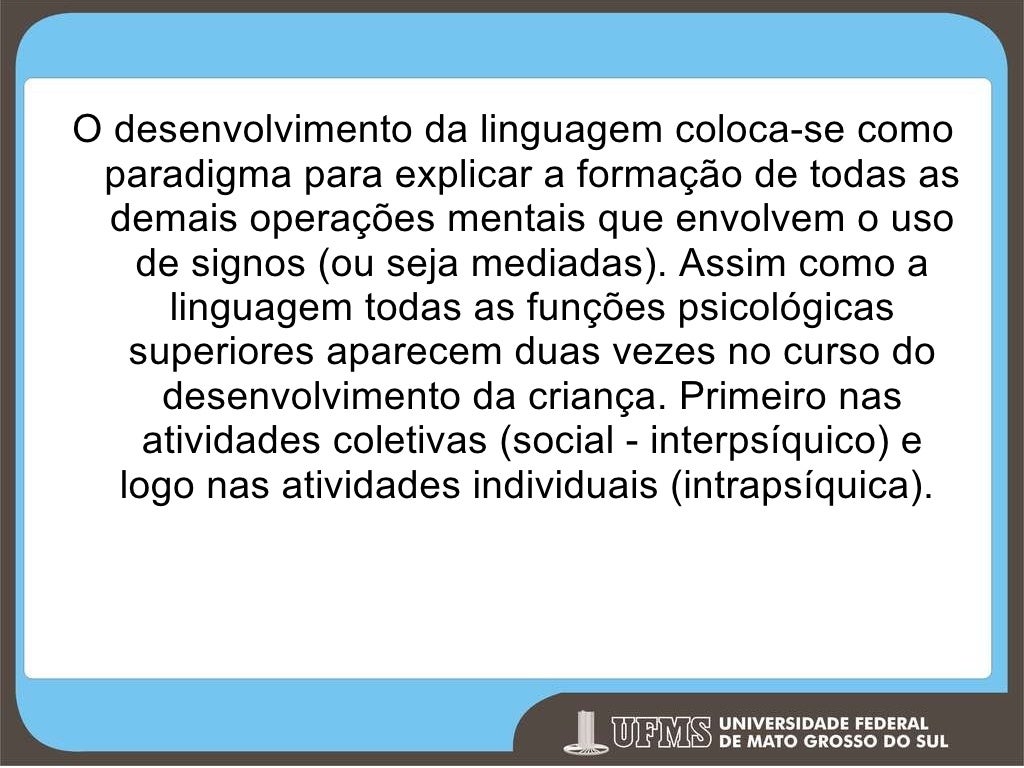 Gênese do Pensamento e da Linguagem L. S. Vygotsky. Gênese do Pensamento e da Linguagem L. S. Vygotsky.