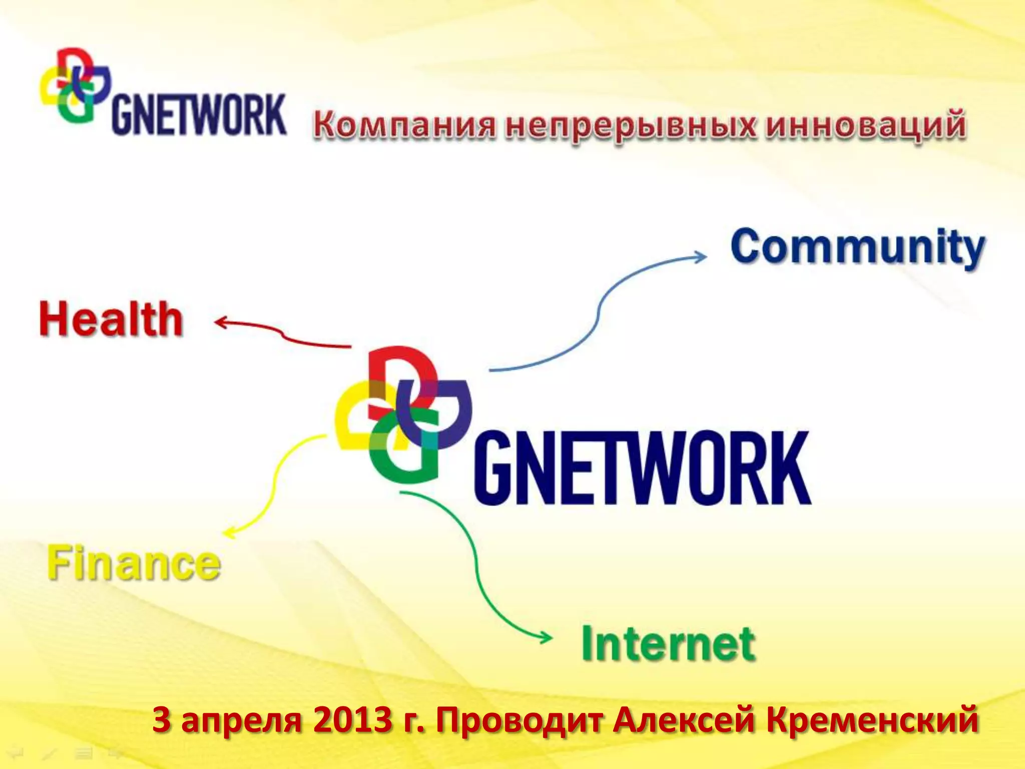 3 апреля 2013 г. Проводит Алексей Кременский
 