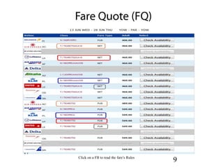 9Click on a FB to read the fare’s Rules
 