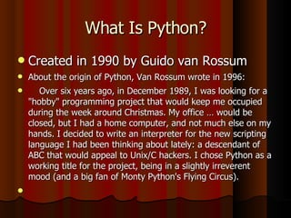 Python Presentation | PPT