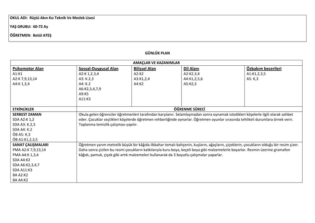Günlük plan. | PPT