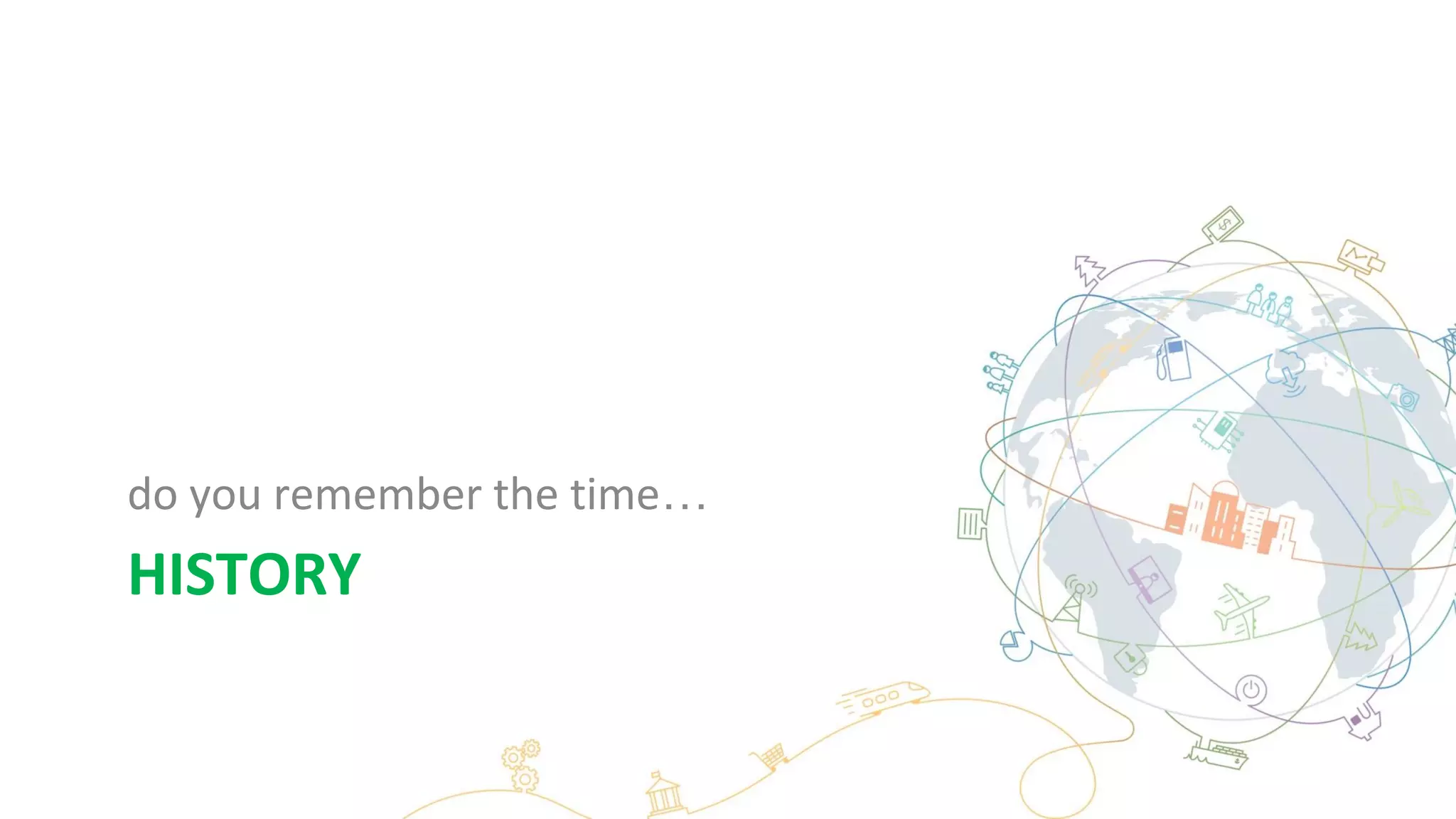 HISTORY
do you remember the time…
 