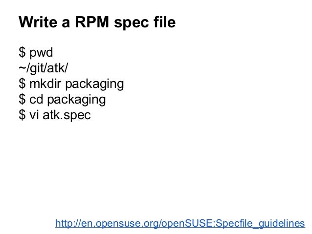 How to write rpm spec