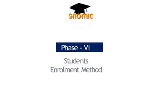 Students
EnrolmentMethod
Phase - VI
 