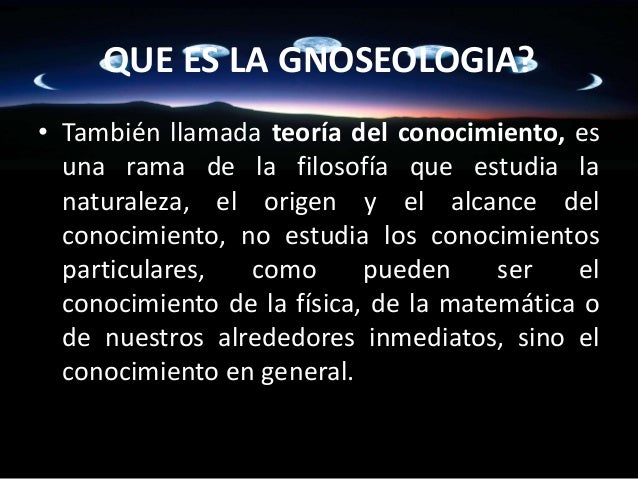 Gnoseologia