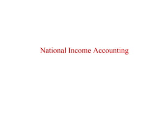 National Income Accounting
 