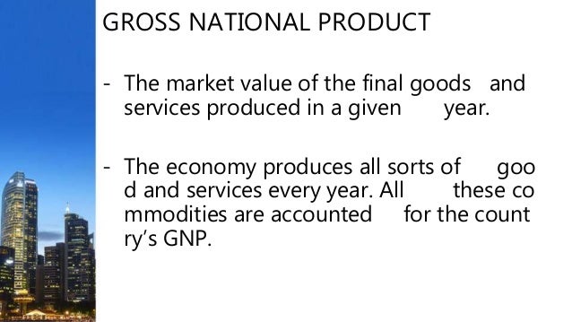 Gross National Product GNP 