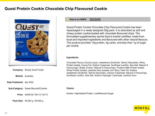 23
Quest Protein Cookie Chocolate Chip Flavoured Cookie
Quest Protein Cookie Chocolate Chip Flavoured Cookie has been
repa...